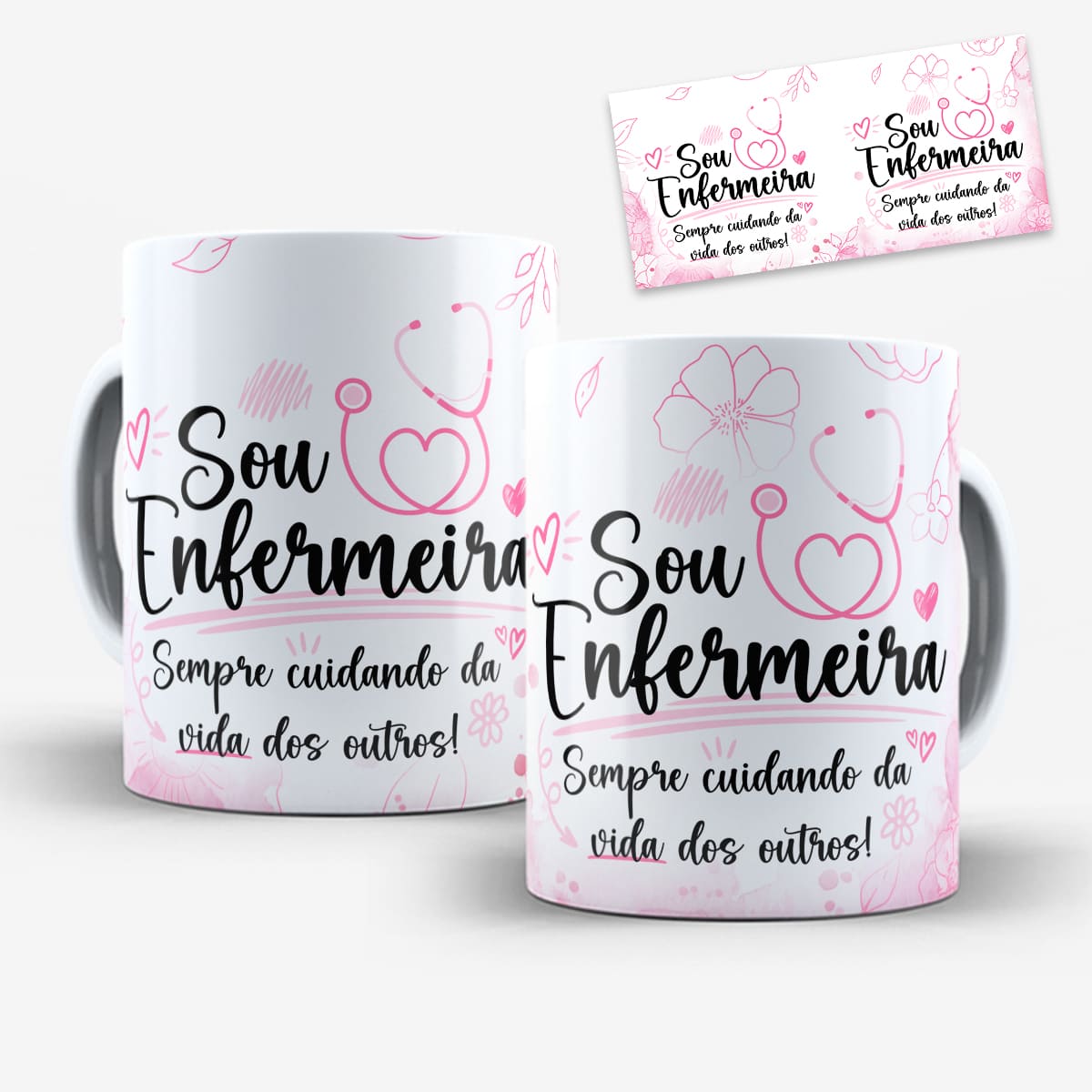 Arte Para Caneca Enfermagem Sou Enfermeira - Arquivo Digital Sublimação