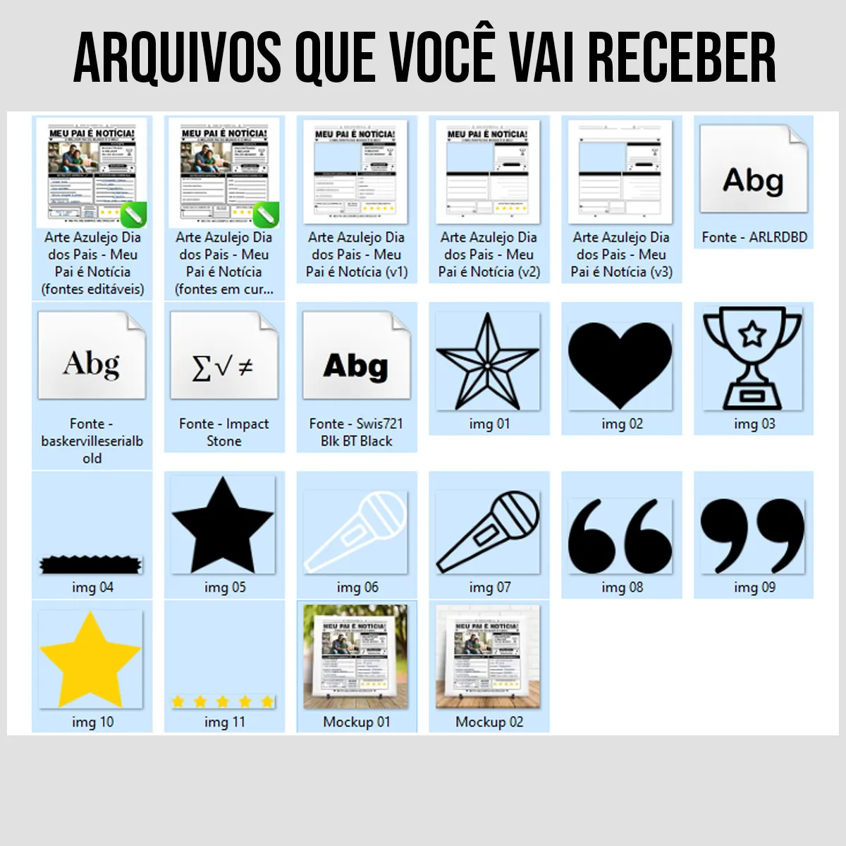arquivos da arte para azulejo dia dos pais com foto meu pai é notícia em layout de jornal com manchete, entrevista e curiosidades personalizáveis