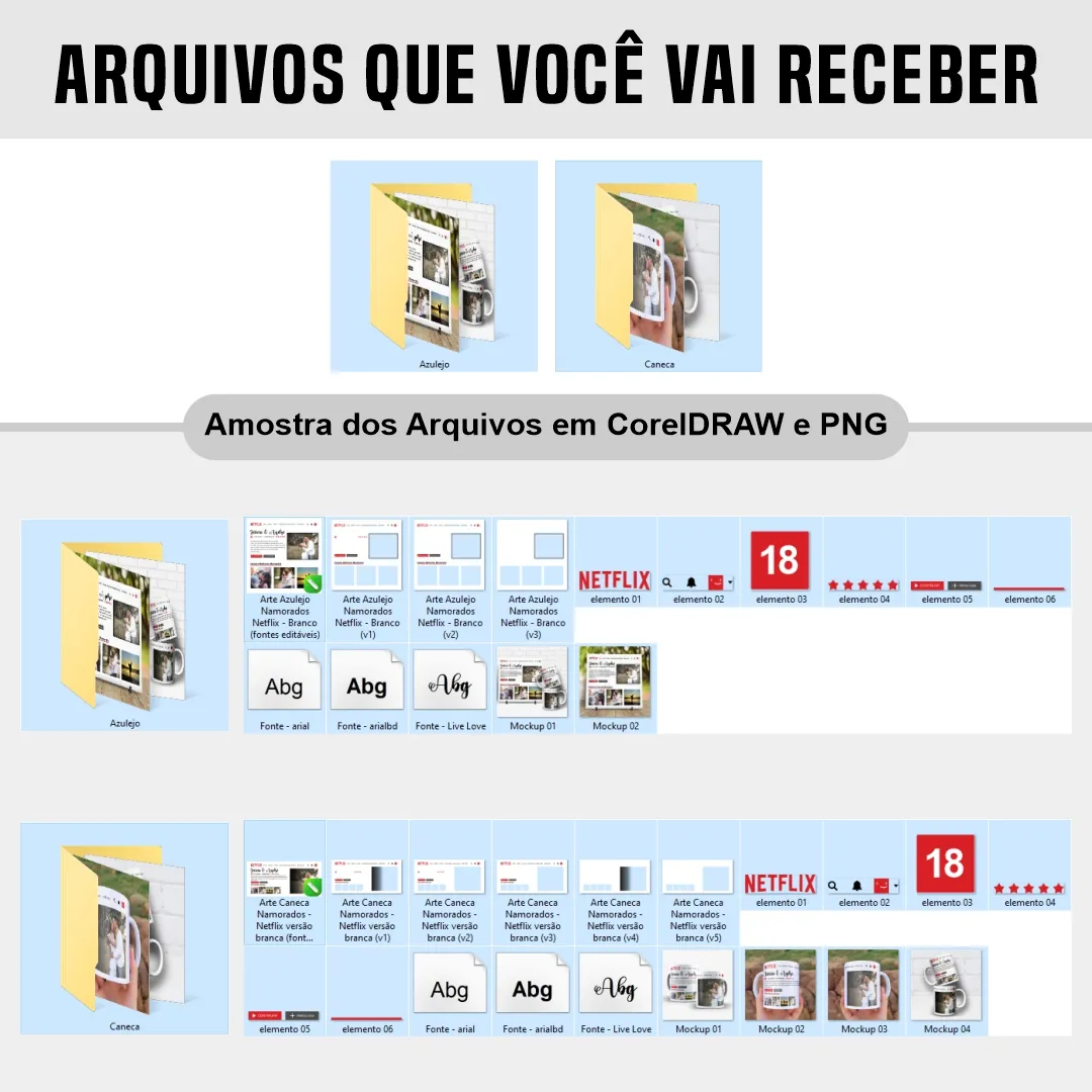 arquivos da arte para caneca e azulejo namorados netflix com foto com espaços para nomes, mensagem romântica e fotos do casal