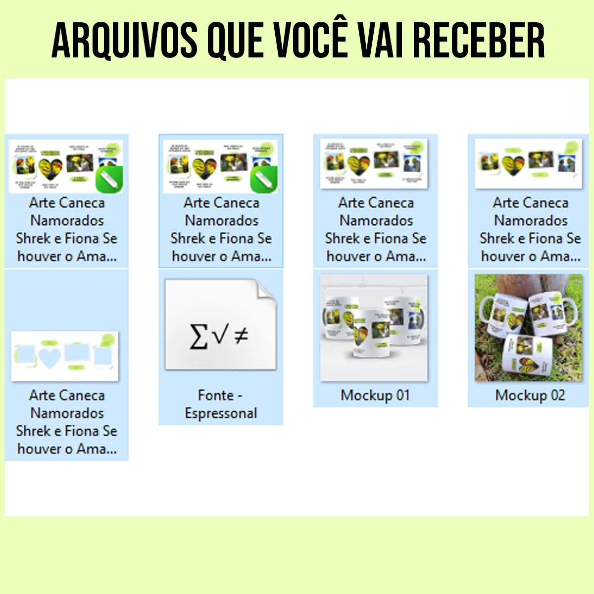 arquivo da arte para caneca namorados shrek e fiona se houver o amanhã com retratos do casal em molduras polaroid e coração