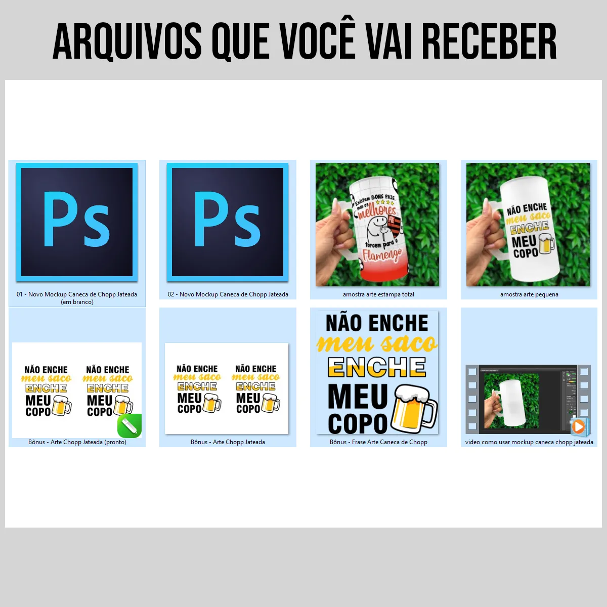 arquivos do Mockup para caneca de chopp jateada em PSD, segurada pela mão, com alça à esquerda ou direita